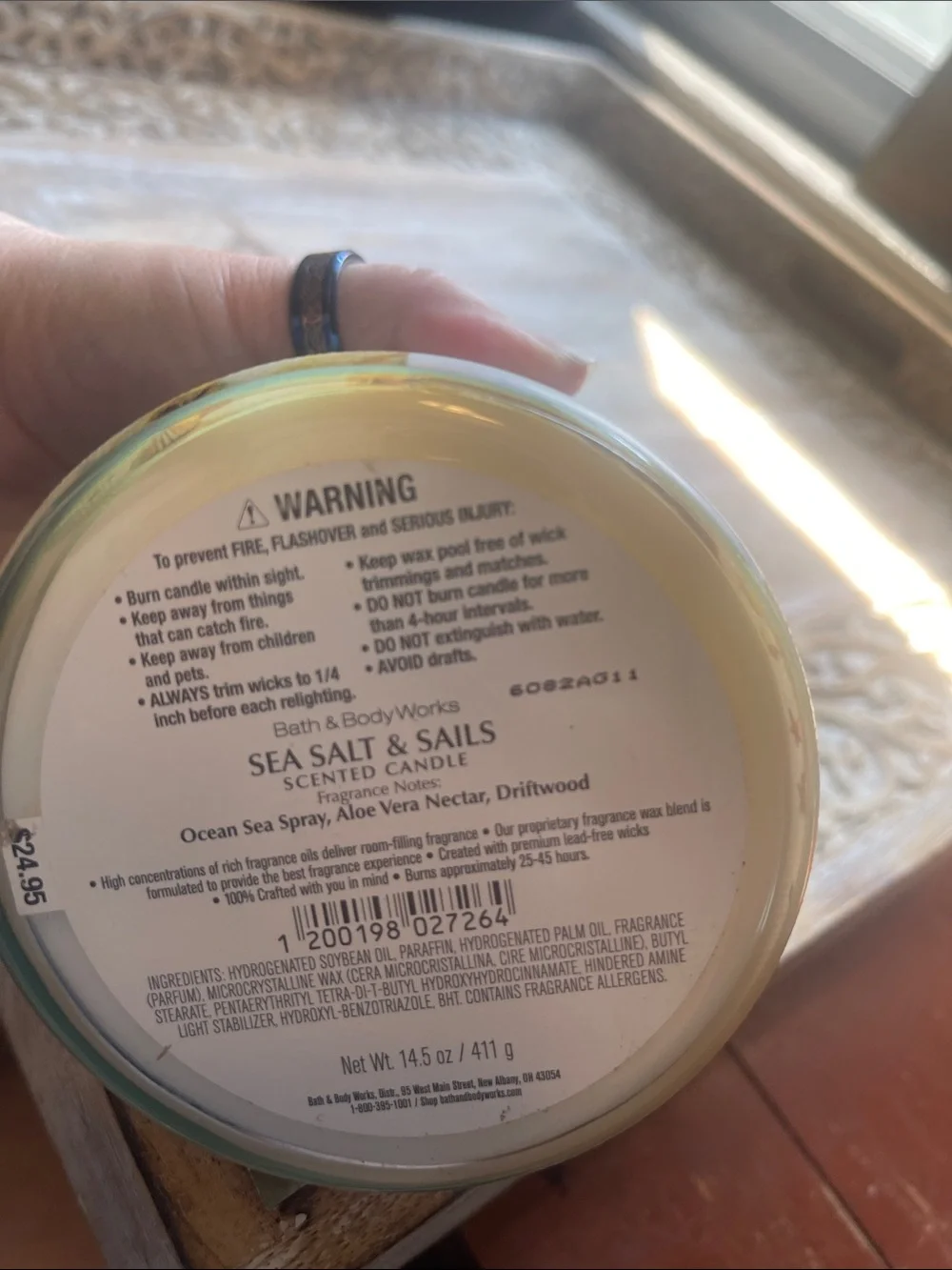 Bath & Body Works Sea Salt & Sails Candle - Blue, White